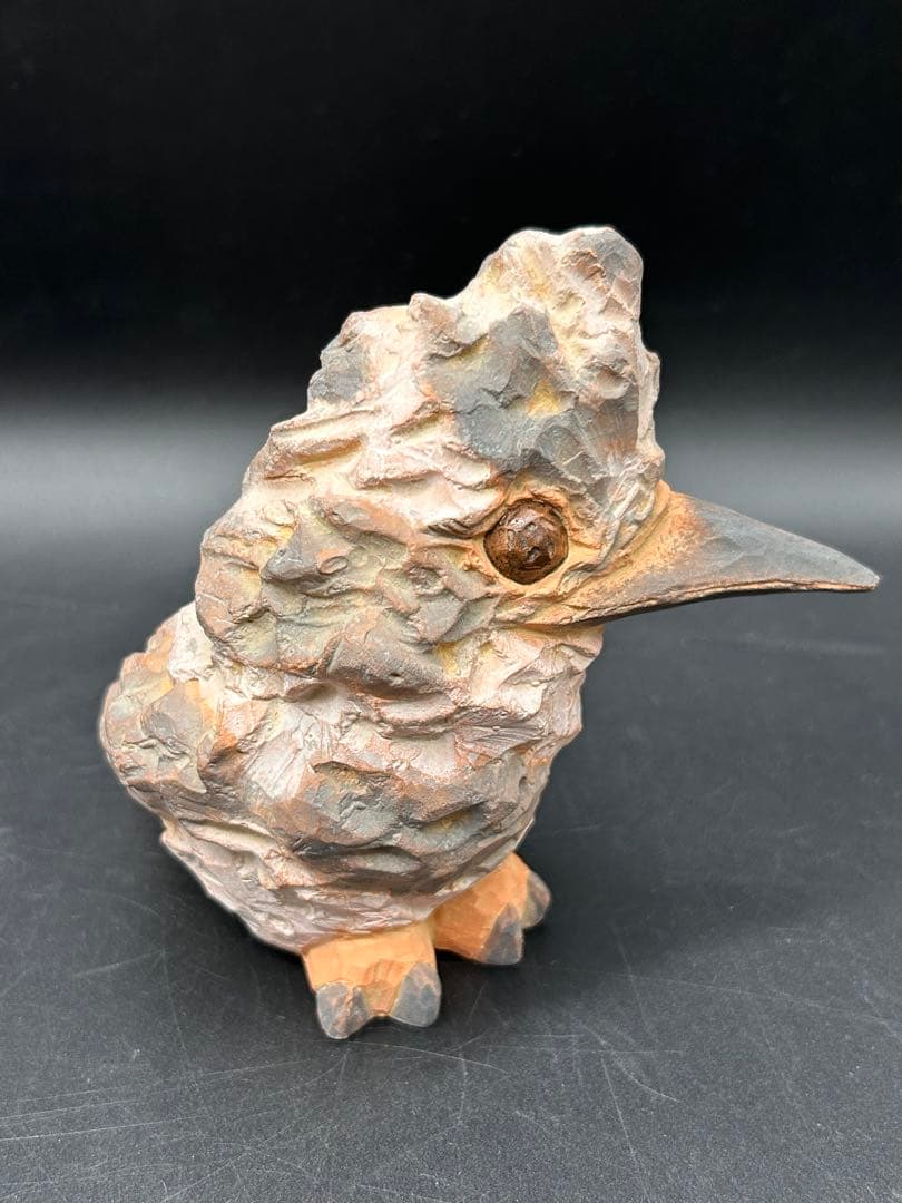 【希少品】テラコッタ彫刻家 山下英二 鳥　置物　2体セット