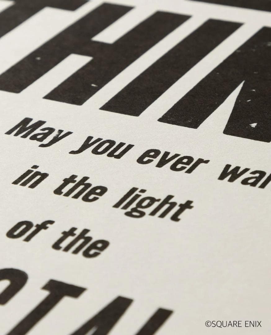 FF14×NINE LETTERPRESS 活版印刷ポスター＜ホワイト＞額装なし