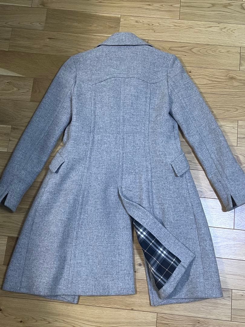 【ほぼ未使用】バーバリーブルーレーベル　アンゴラ混　Pコート　40