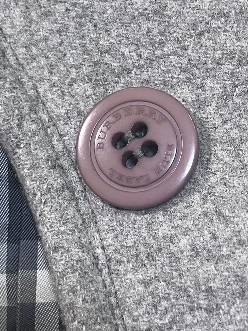 【ほぼ未使用】バーバリーブルーレーベル　アンゴラ混　Pコート　40