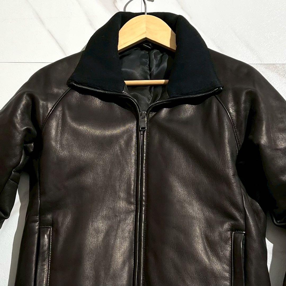 wjk ダブルジェイケイ ラムレザー シングルライダース ジャケット ブラック