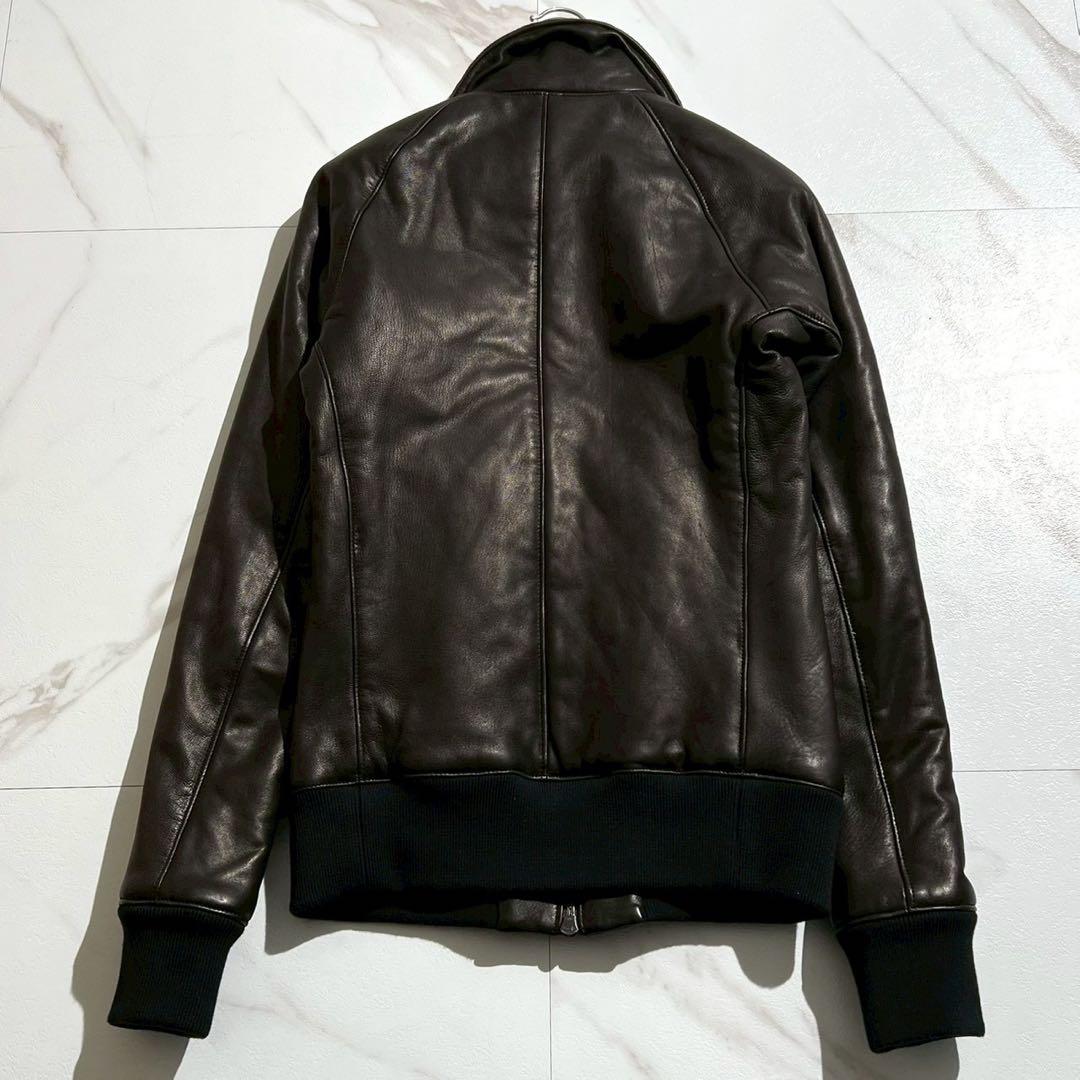 wjk ダブルジェイケイ ラムレザー シングルライダース ジャケット ブラック