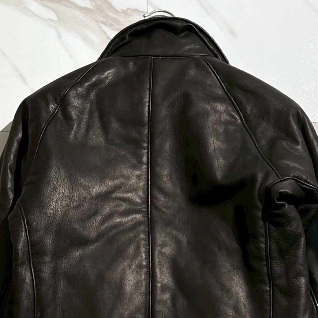 wjk ダブルジェイケイ ラムレザー シングルライダース ジャケット ブラック