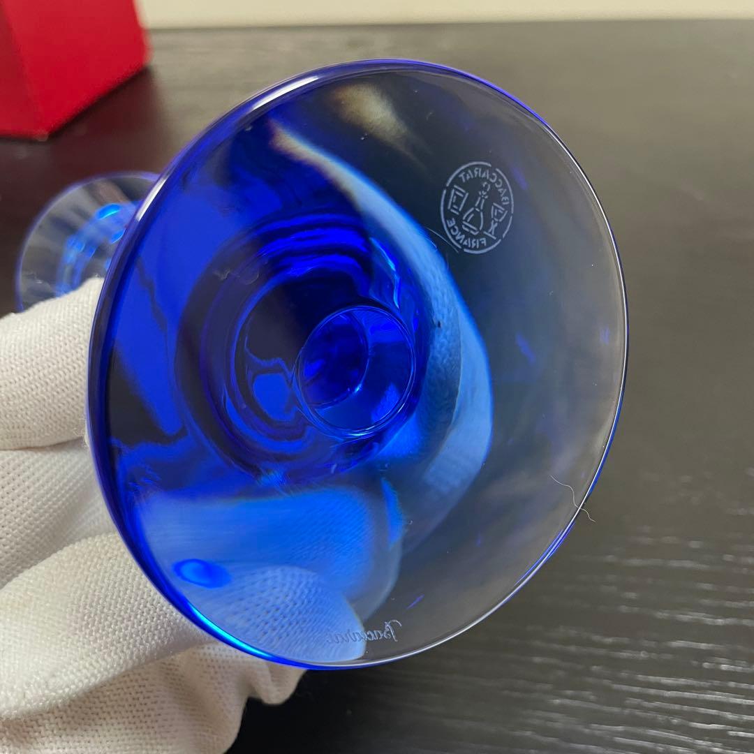 Baccaratベガ　クリスタルキャンドルホルダー　ブルー