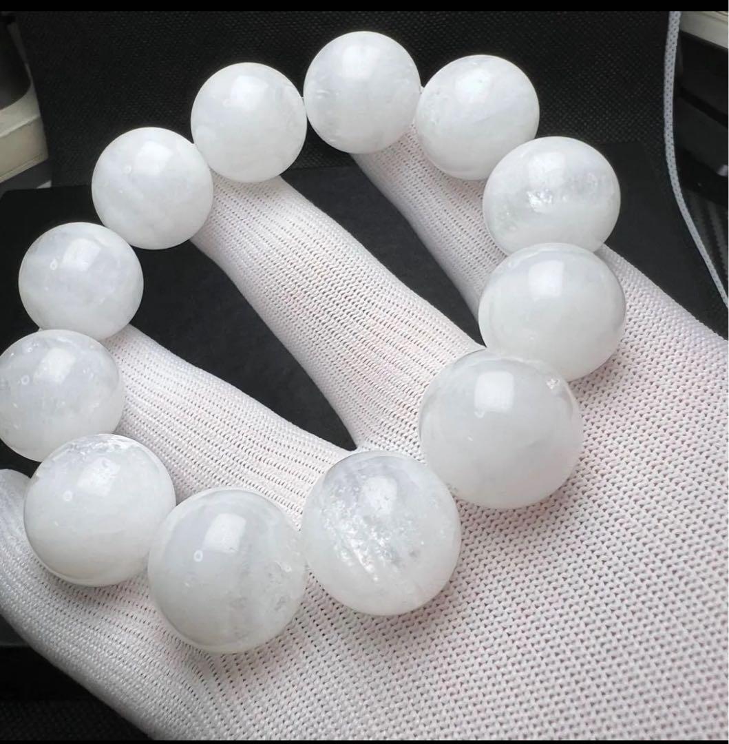 【77152】キラキラ 超大玉 ホワイトガーデンクォーツ 20mm ブレスレット