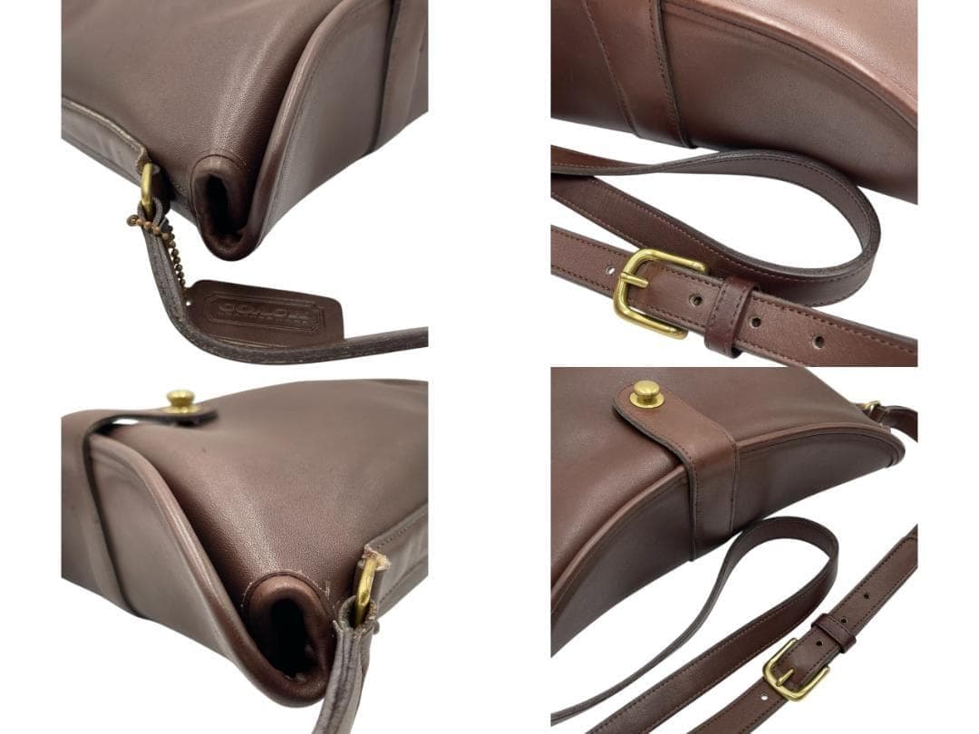 COACH/オールドコーチ レザー ショルダーバッグ ドイツホック 斜め掛け