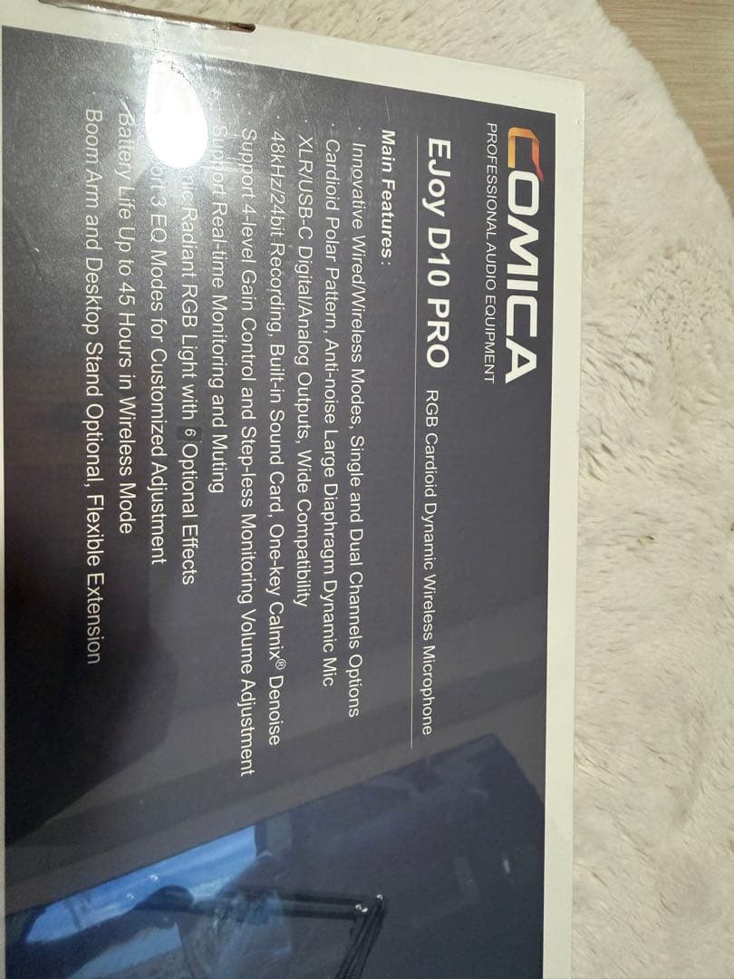 COMICA EJoy D10 PRO ワイヤレスマイク RGB照明付き