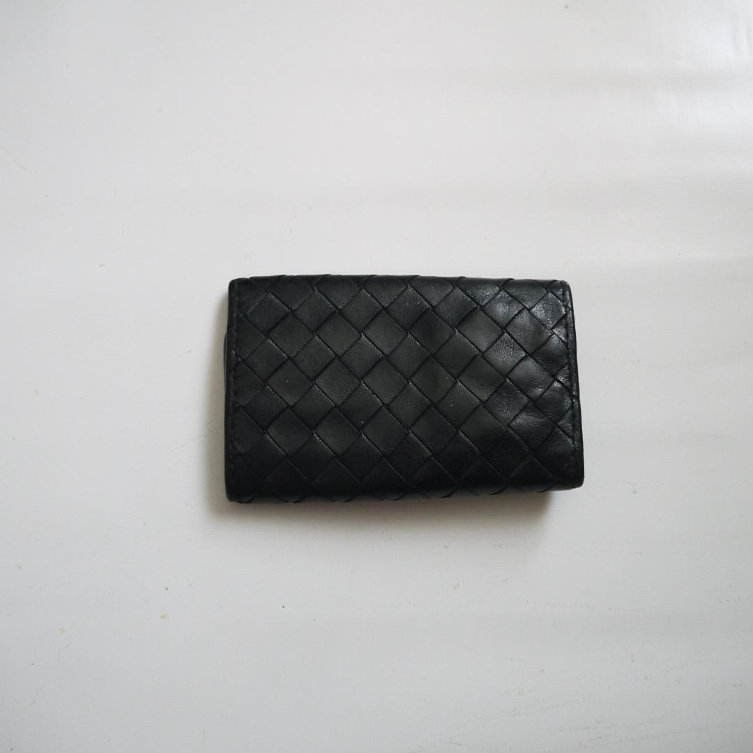 ✈ ボッテガヴェネタ　イントレチャート レザー　5連 キーケース　黒　リング