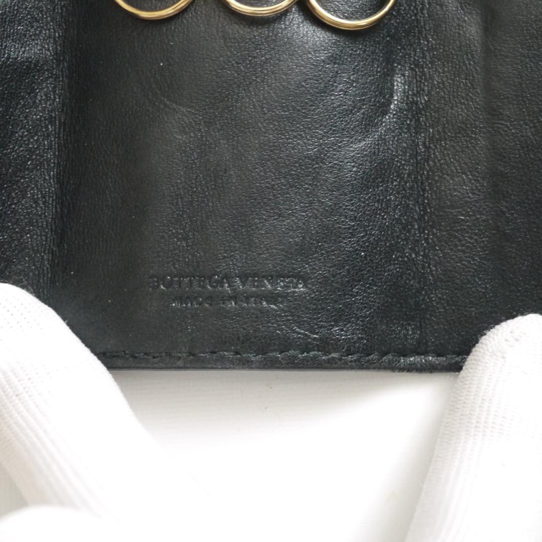 ✈ ボッテガヴェネタ　イントレチャート レザー　5連 キーケース　黒　リング