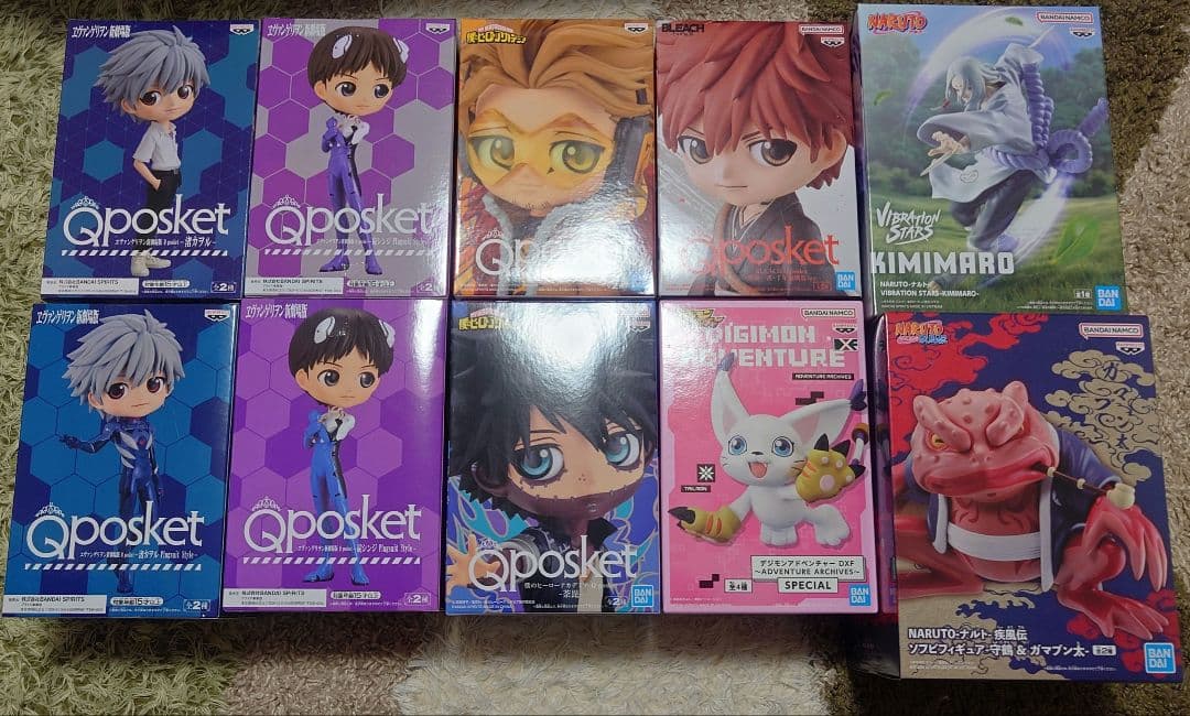 フィギュア　qposket　エヴァ　ヒロアカ　ナルト