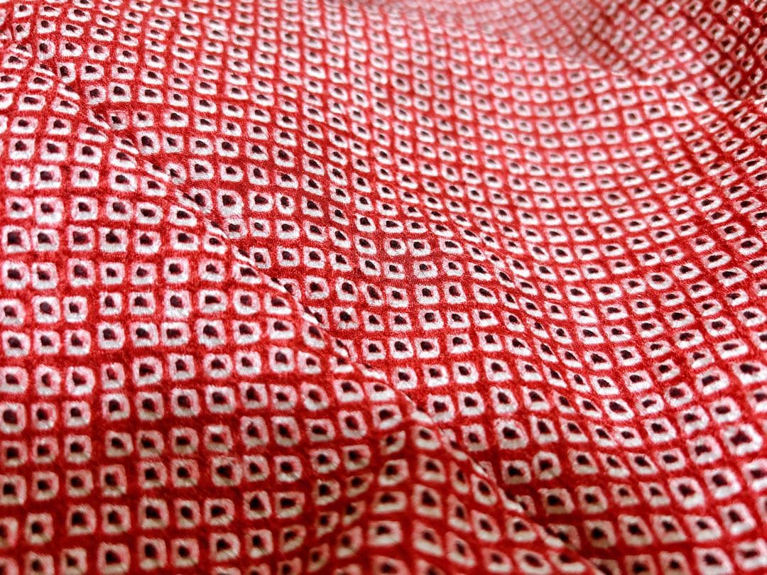 人気の総絞り被布♡七五三　3歳　女の子　フルセット　一式　赤系　正絹