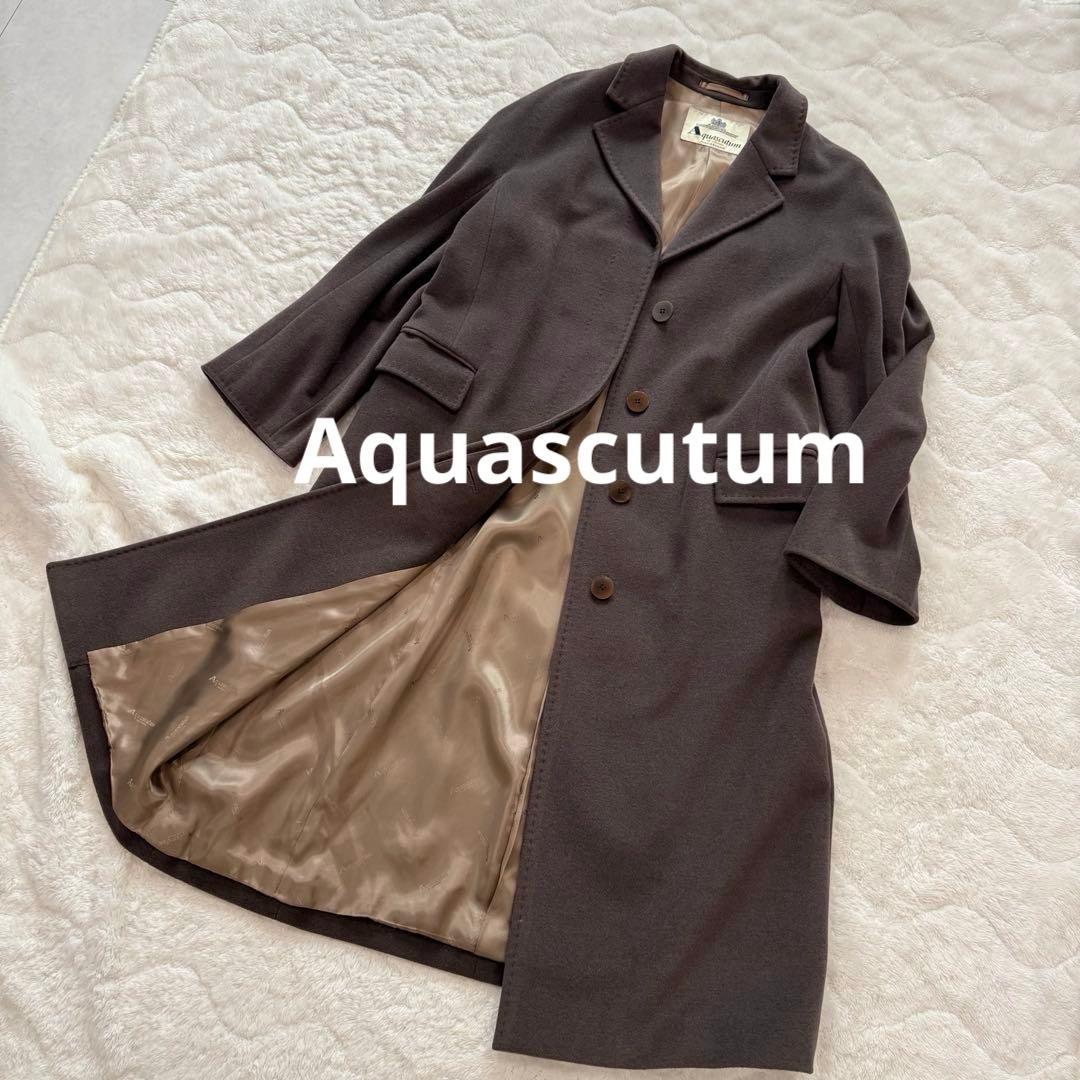 Aquascutum アクアスキュータム/チェスターコート ロング　アンゴラ混