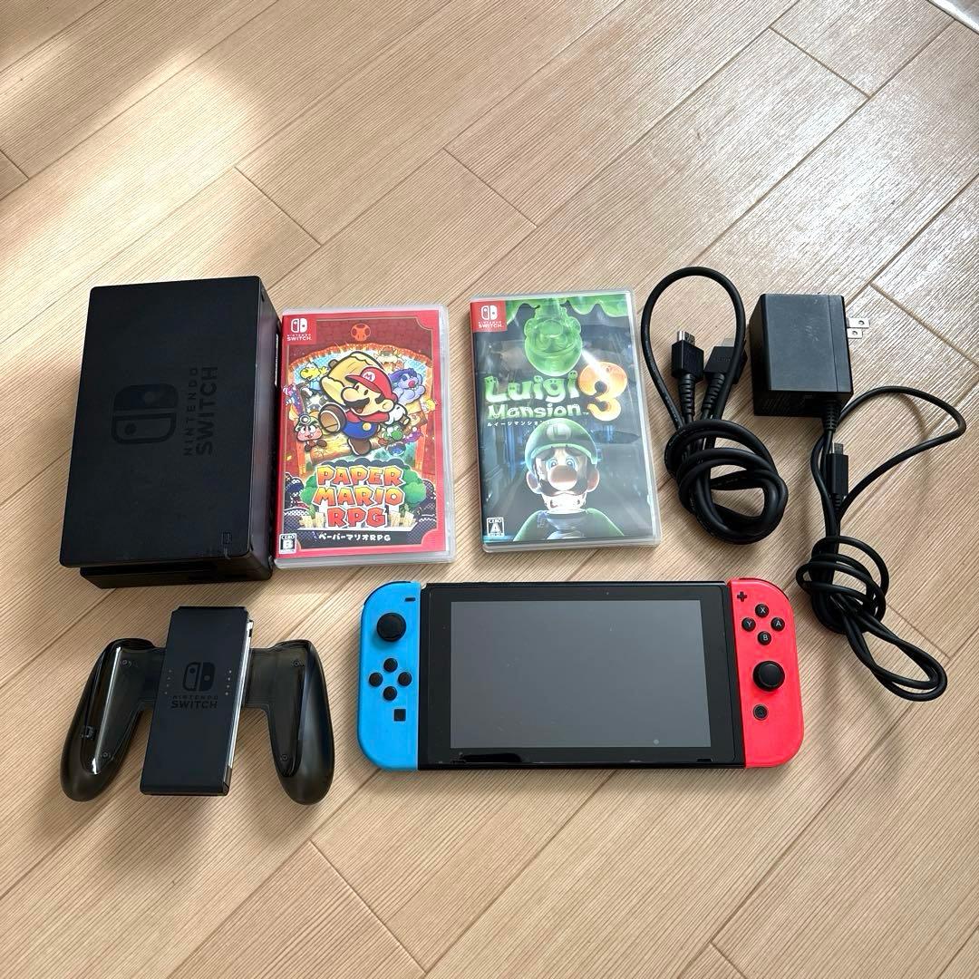 Nintendo Switch 本体 + ゲームソフト2点セット+箱あり