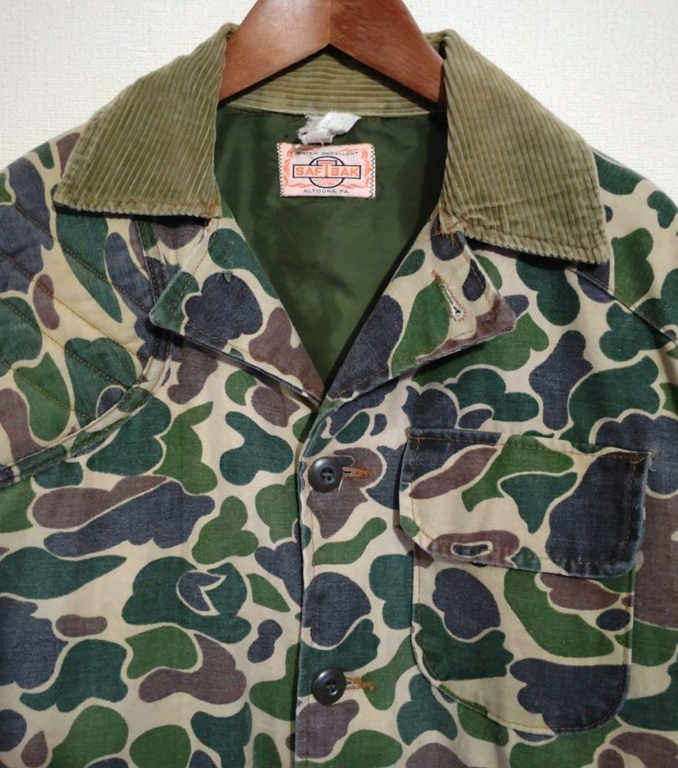 【美品】70S SAFTBAK ハンティングジャケット ダックハンターカモ
