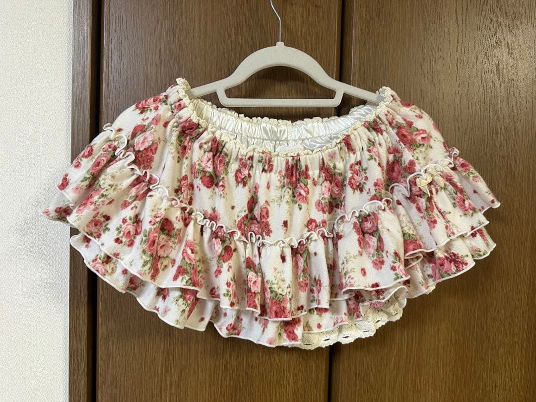 LIZLISA リズリサ レトロ スカートY2K ローズ 薔薇柄 平成ギャル