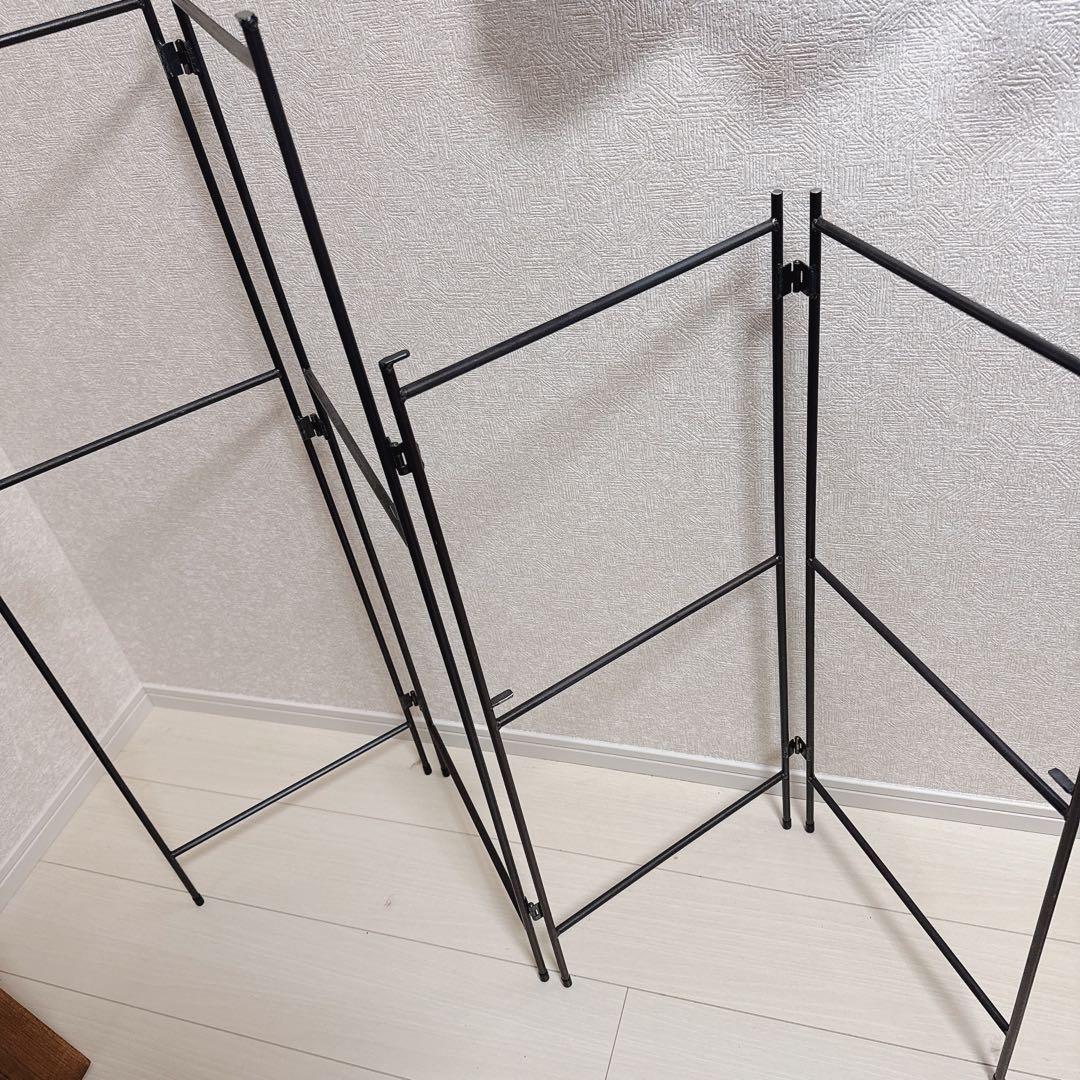 アイアン ウォルナット オシャレ 棚 3段ラック 折りたたみ式