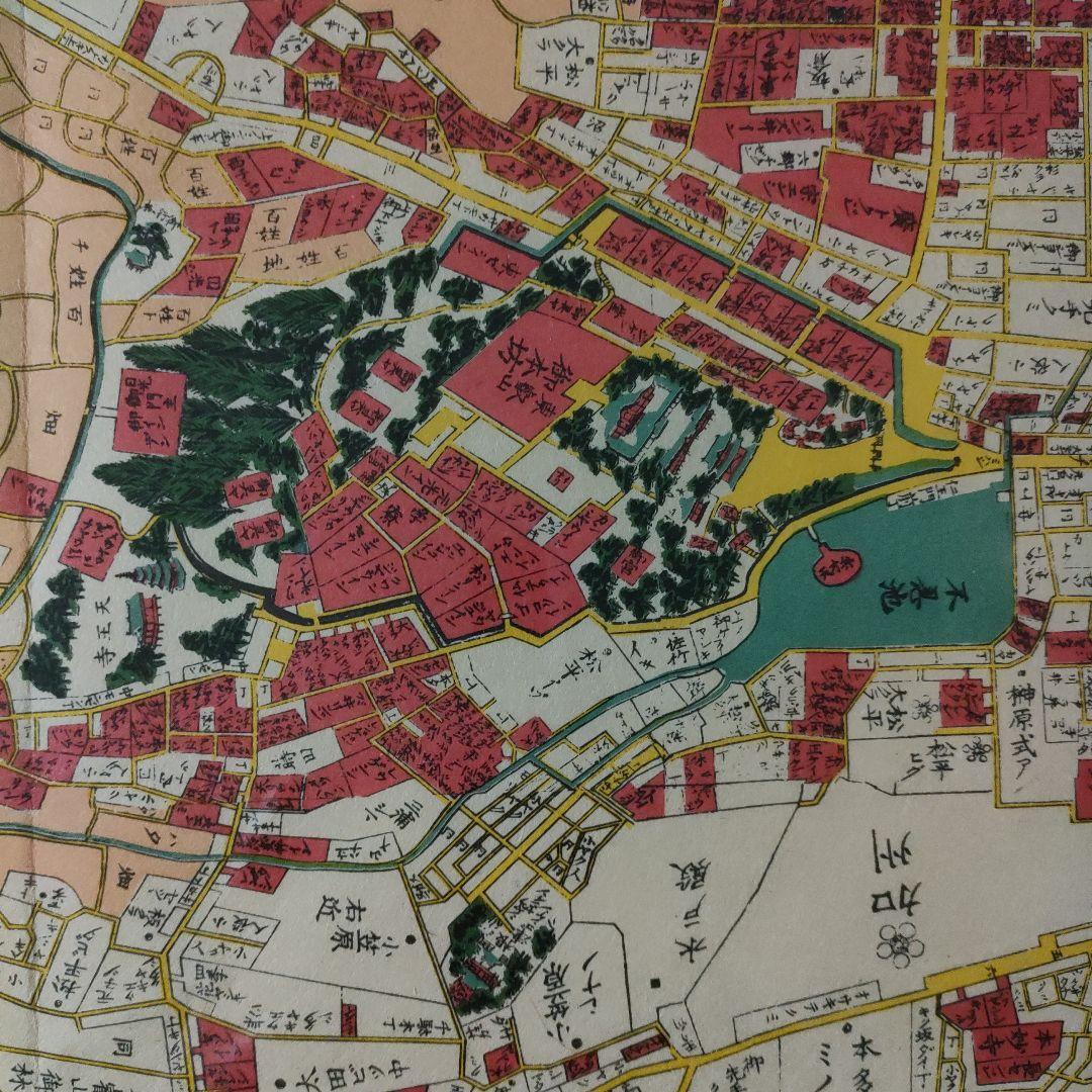 \"未使用\" 超大判色繪　安政六巳未年新刻『御江戸絵圖』、須原屋茂兵衛蔵板