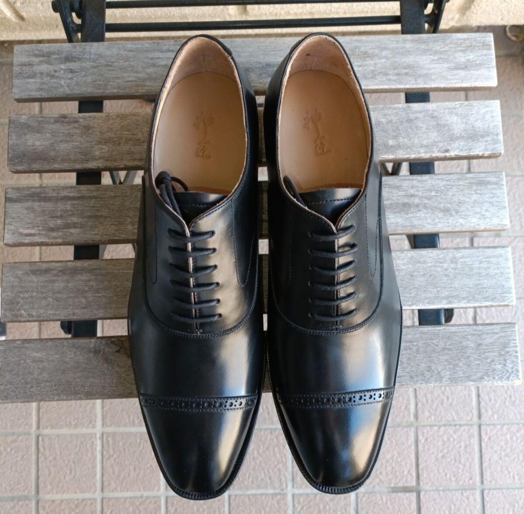 未使用 神匠 セミブローグ アノネイ ブローグ ブラック UK8 26