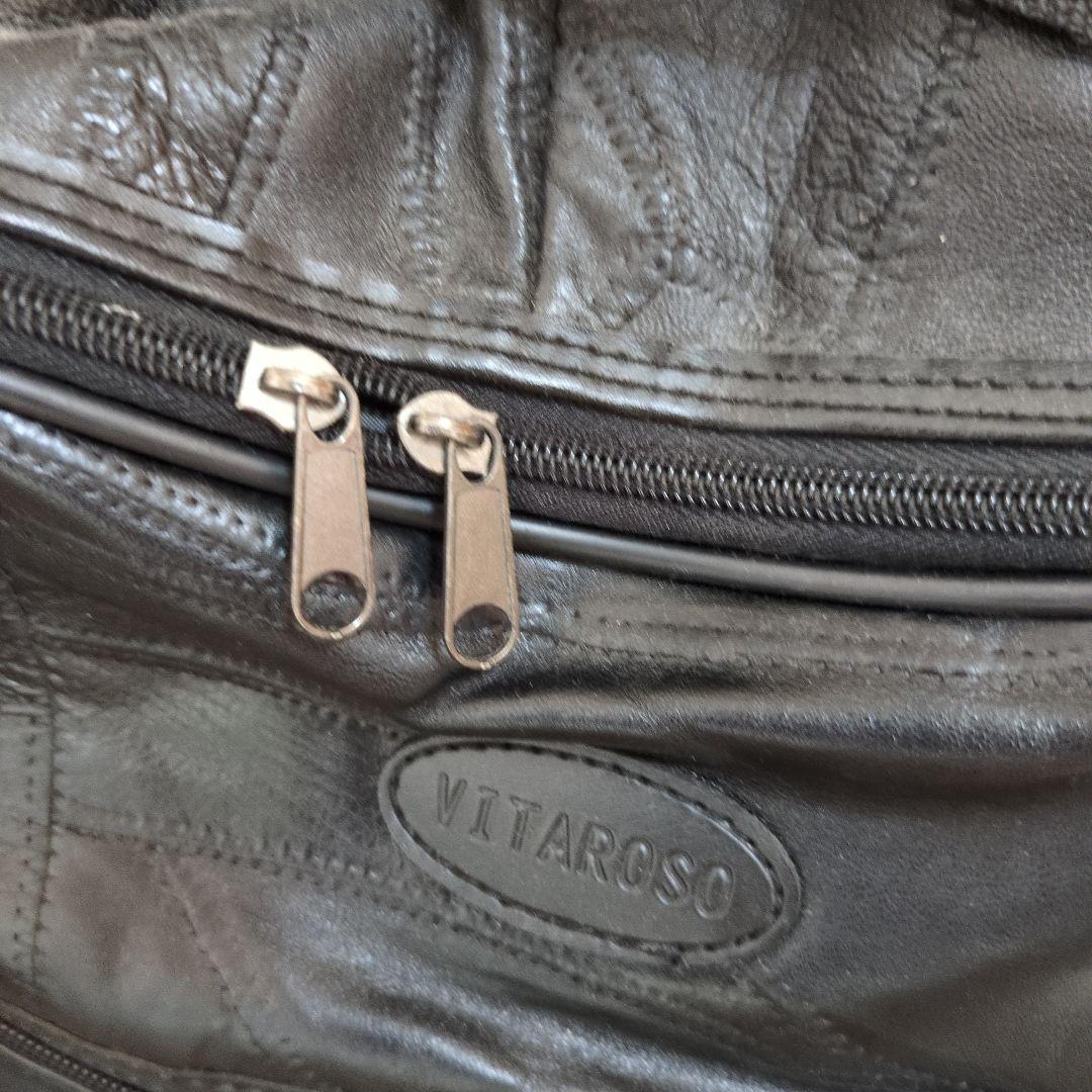 ショッピング用レザーキャリーカート 黒