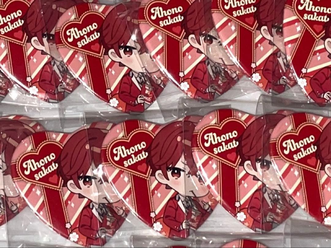 となりの坂田 あほの坂田 バレンタイン そまうさ ハート缶バッジ