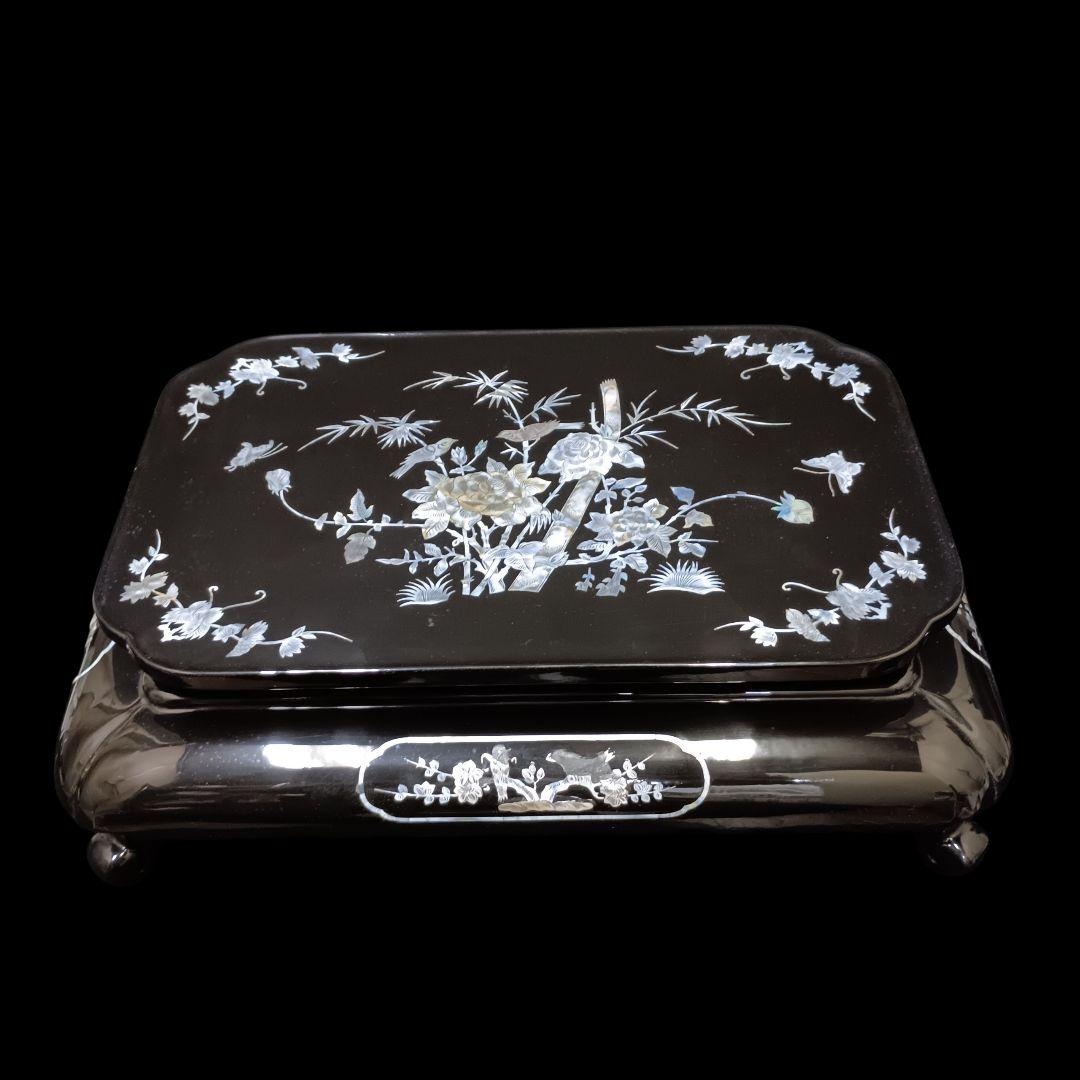 螺鈿 漆器の花台