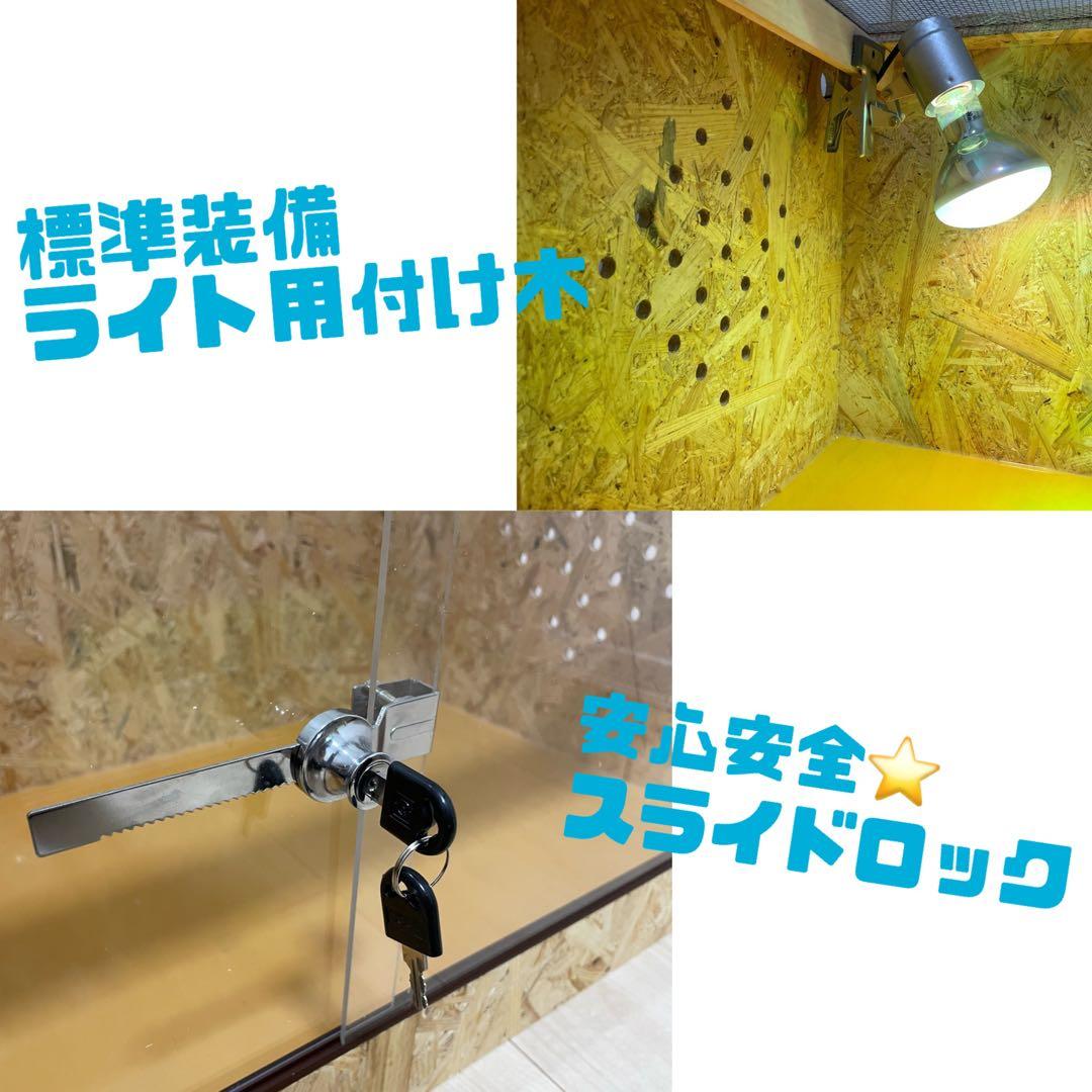 爬虫類ケージ　爬虫類飼育ケージ　90ラック用サイズ　天井金網仕様