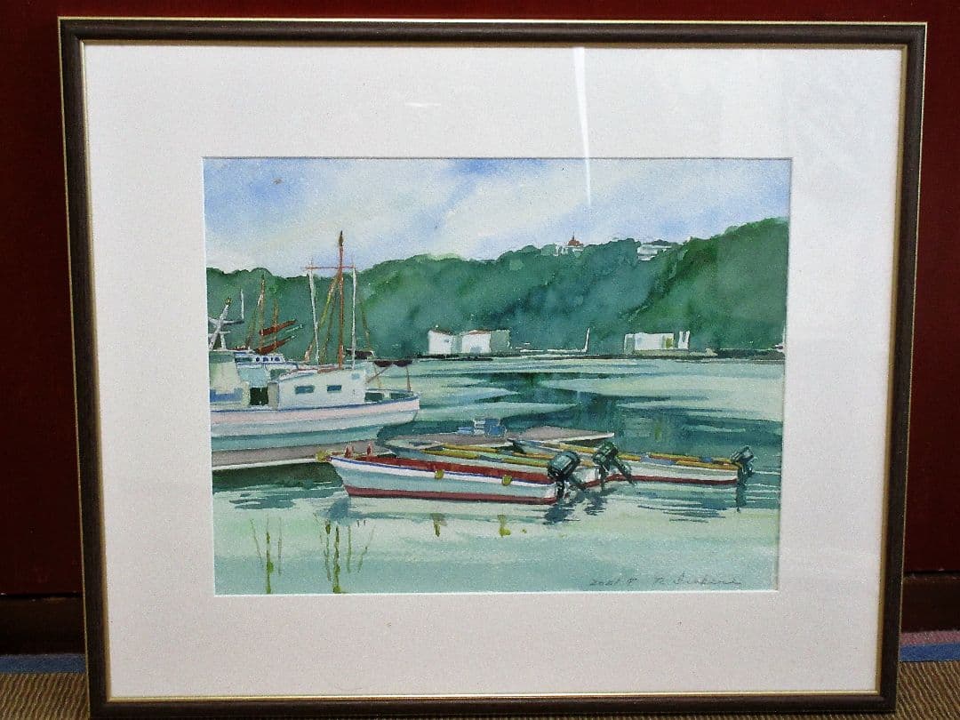 水彩画「小網代湾」