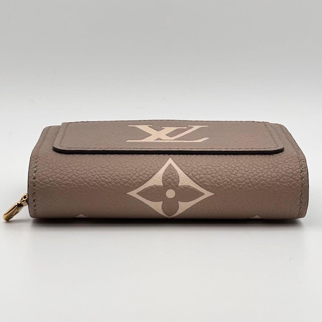 【美品】ルイヴィトン 二つ折り財布 モノグラム ポルトフォイユ クレア ベージュ