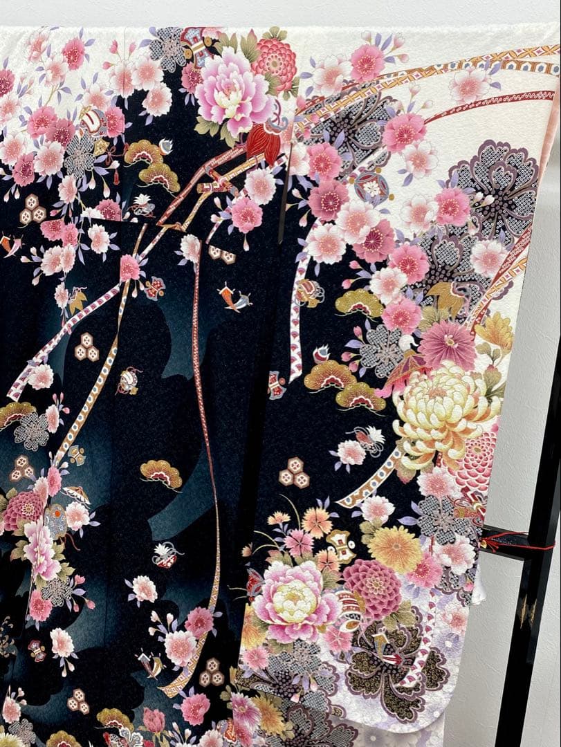 振袖 豪華 銀通し 刺繍 金彩 身丈172cm