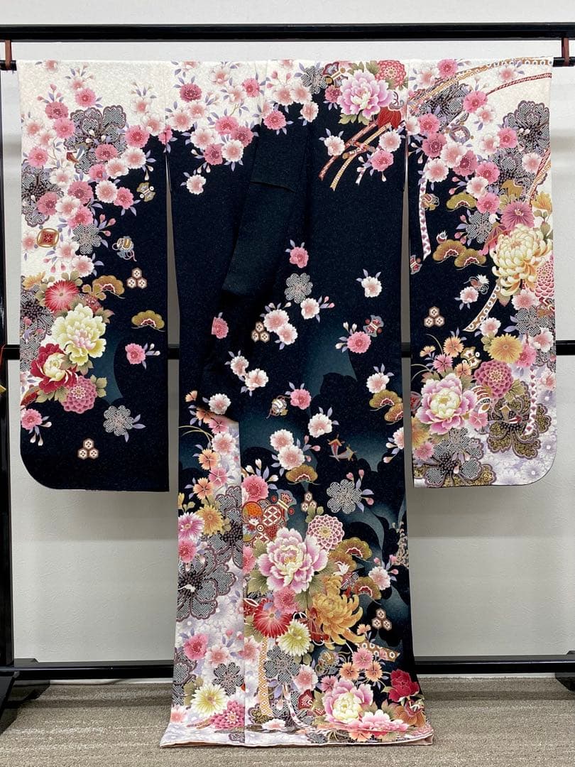 振袖 豪華 銀通し 刺繍 金彩 身丈172cm