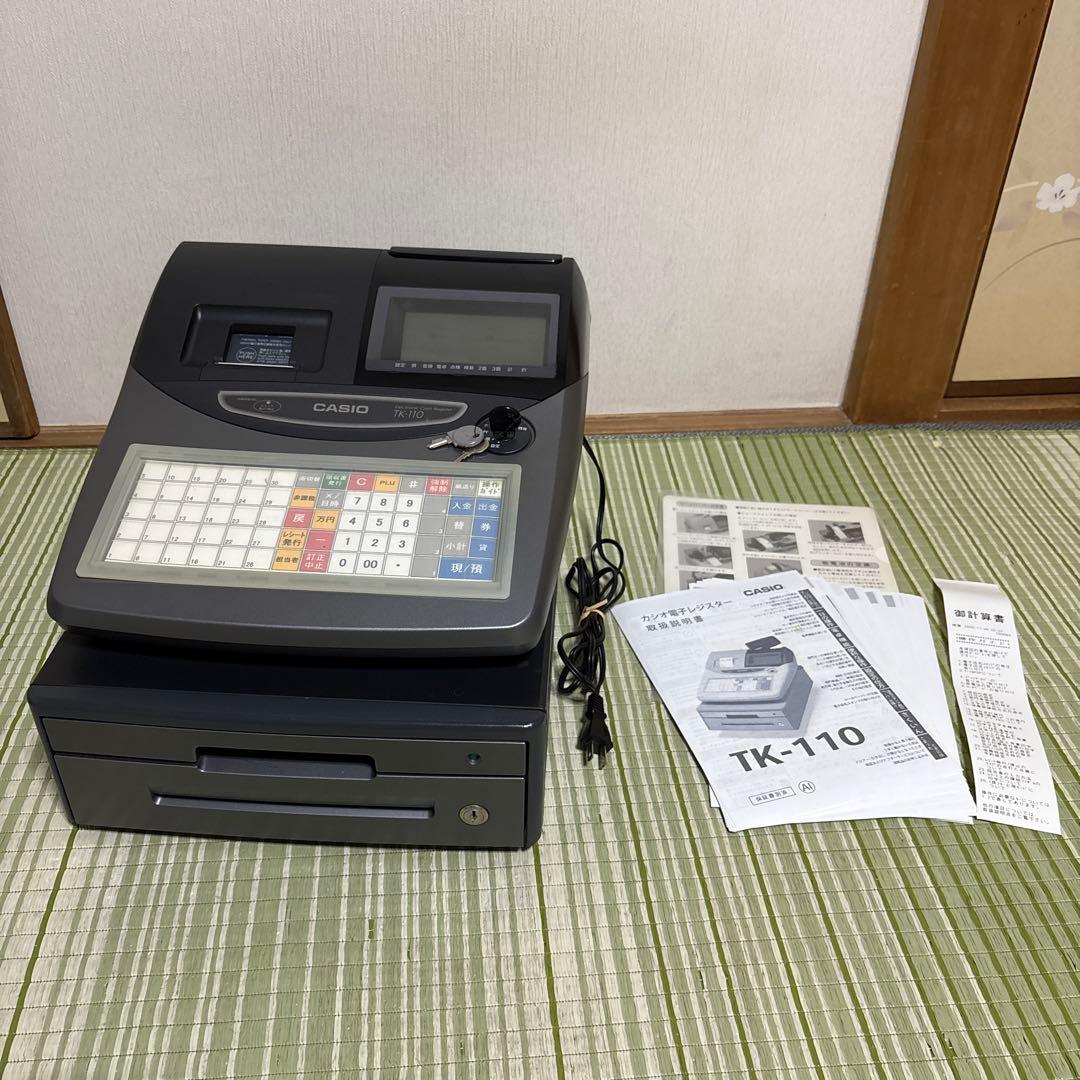 CASIO カシオ　TK-110 電子レジスター　レジ　店舗　電卓　レシート