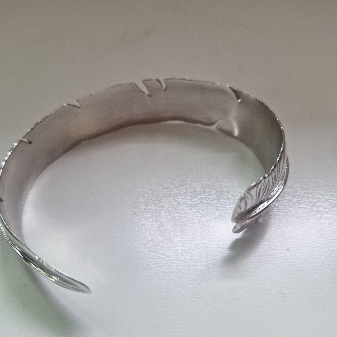 SAADフェザー925シルバー バングル