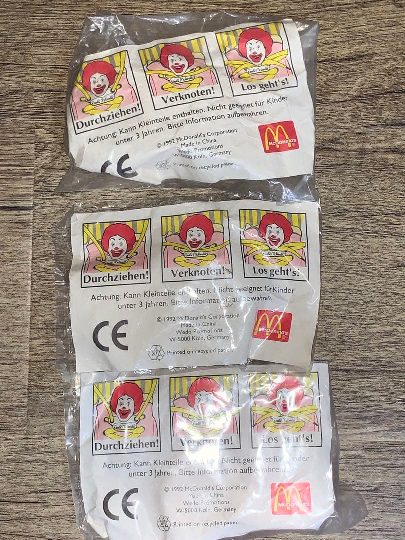 1992 ヨーロッパ マクドナルド シューレース フルコンプ 未開封 激レア