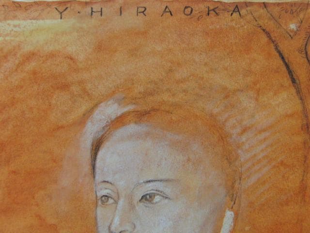 平岡靖弘、【爽風】、希少な画集画、新品高級額・額装付