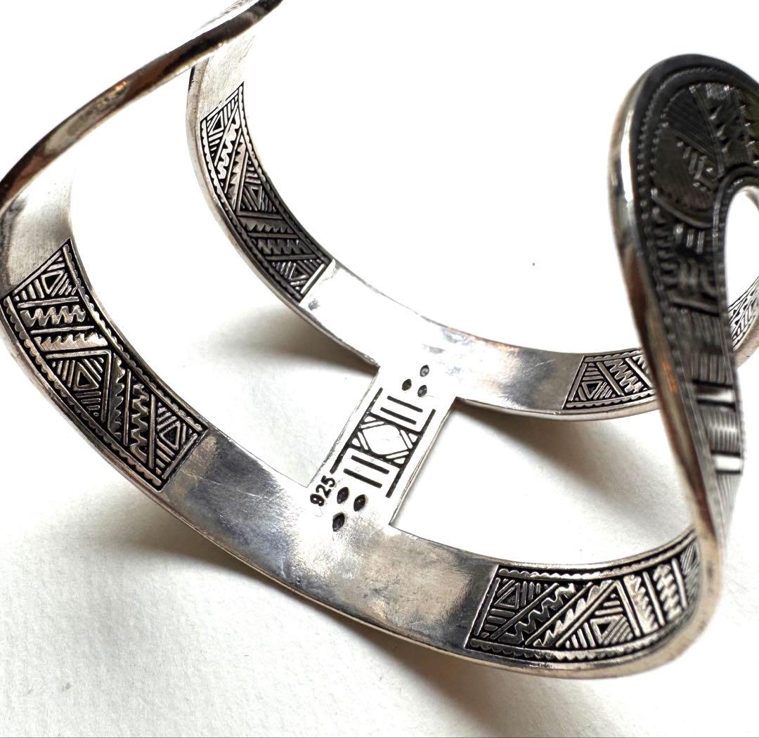 【新品・未使用】トゥアレグ族 銀製　シルバー925　Ｈ型バングル