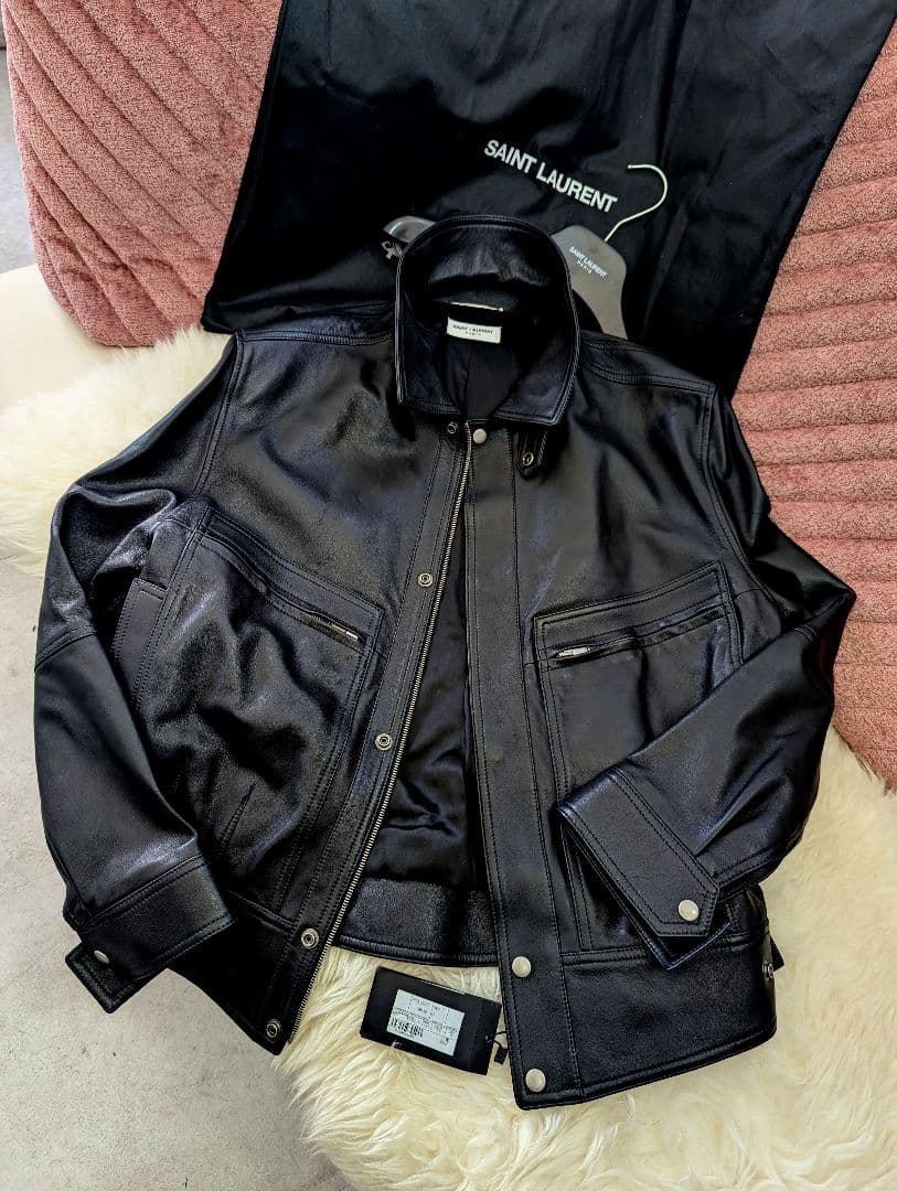 s*n様 新品人気　2023/24SS　サンローラン　LOOK19　ラムスキン