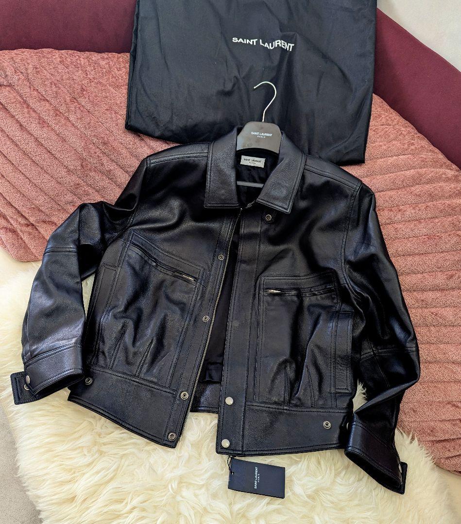 s*n様 新品人気　2023/24SS　サンローラン　LOOK19　ラムスキン