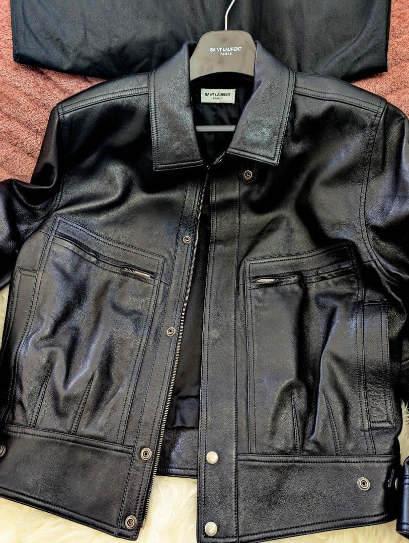 s*n様 新品人気　2023/24SS　サンローラン　LOOK19　ラムスキン