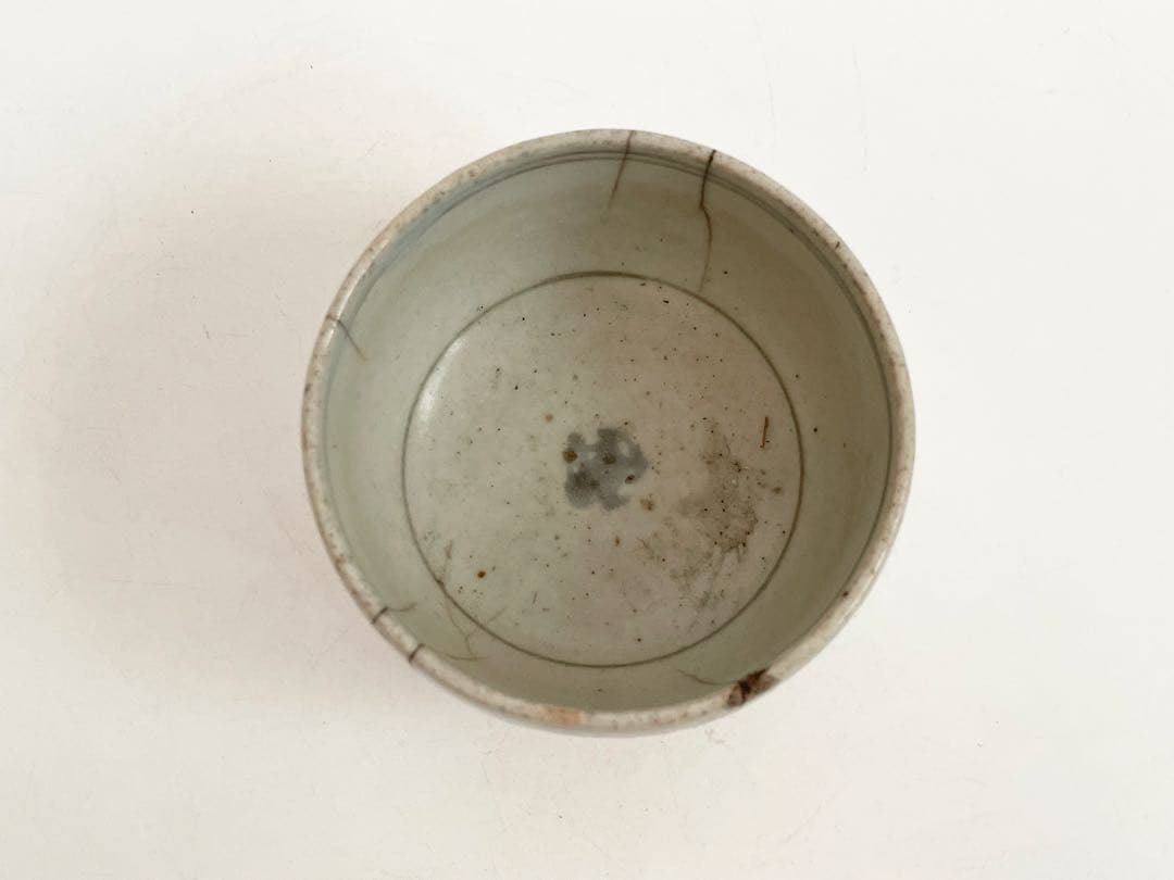 骨董　アンティーク　古伊万里　こんにゃく印判　花文様　小碗　カップ　金継ぎ用