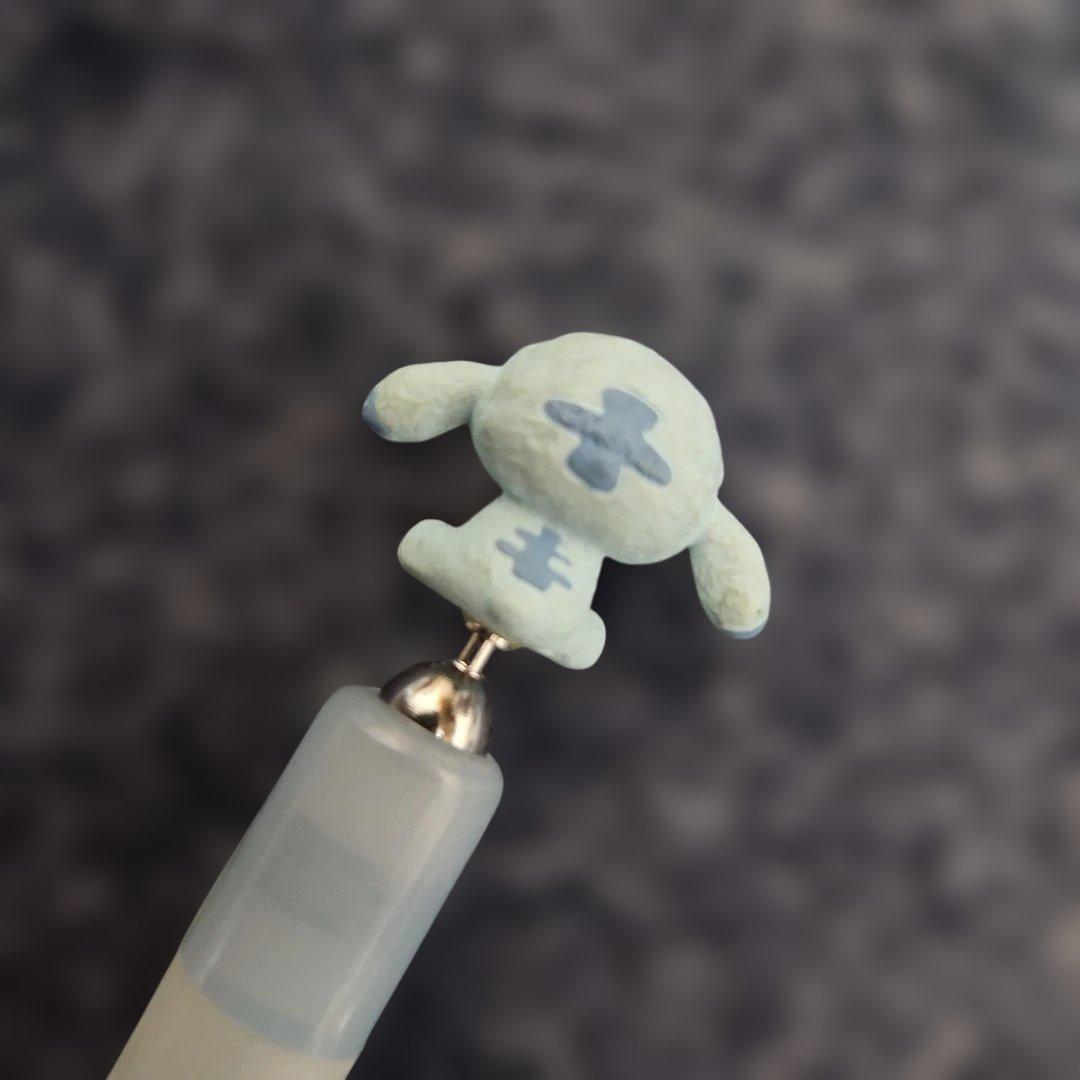 公*o様 レア スティッチ シャーペン もこもこ ウサギ フィギュア ディズニー