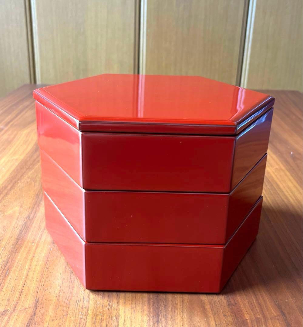 宮内庁御用達 山田平安堂 重箱 六角重 三段 弁当箱 松花堂弁当　おせち　新品