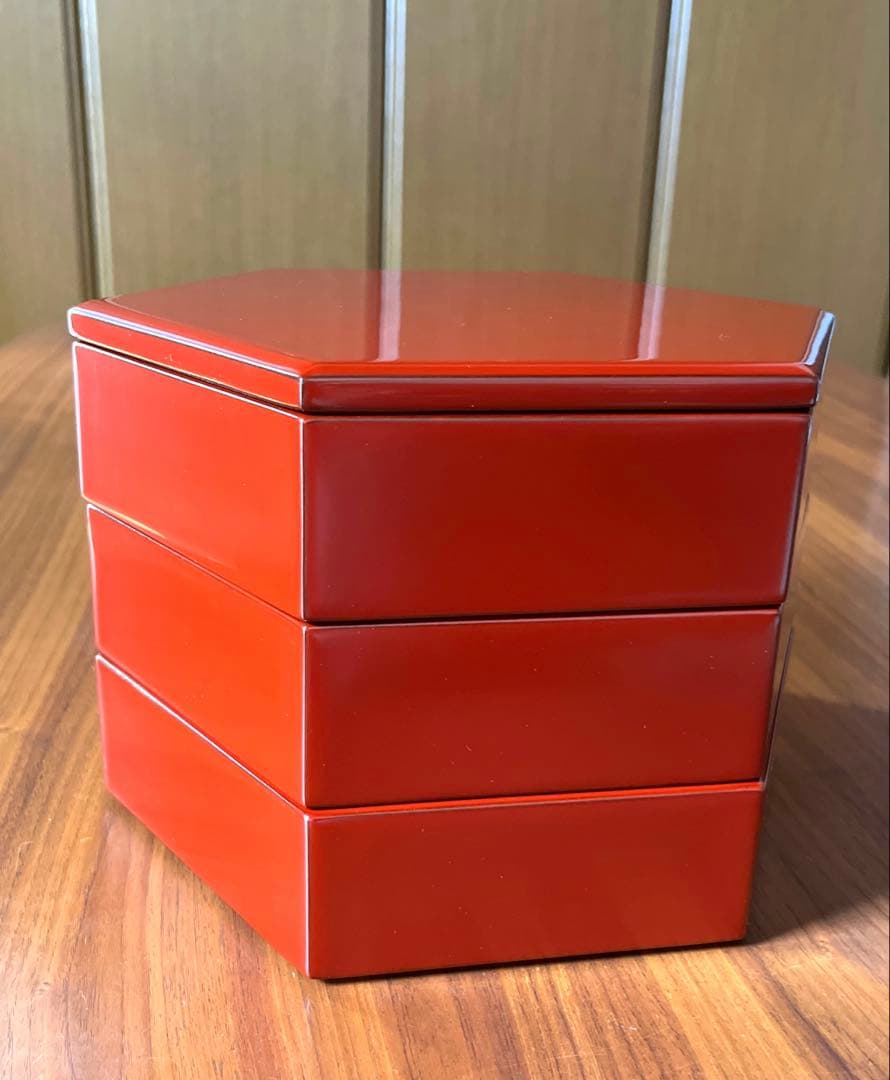 宮内庁御用達 山田平安堂 重箱 六角重 三段 弁当箱 松花堂弁当　おせち　新品