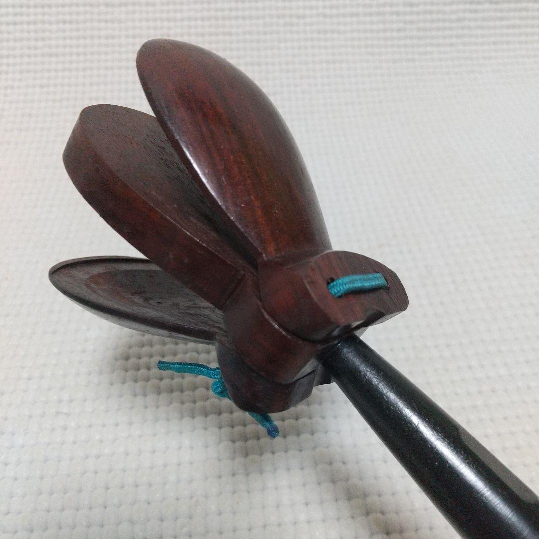 激レア♪NIKKAN製〈柄付きカスタネット〉キレの良い音♪木製 昭和レトロ