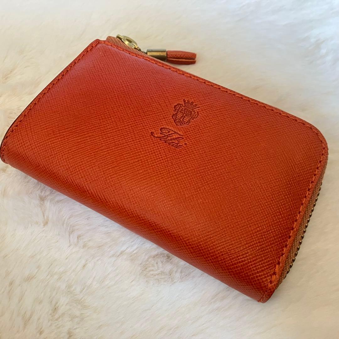 【極美品！】Felisi 965/1/SI キーポーチ ケース　オレンジ