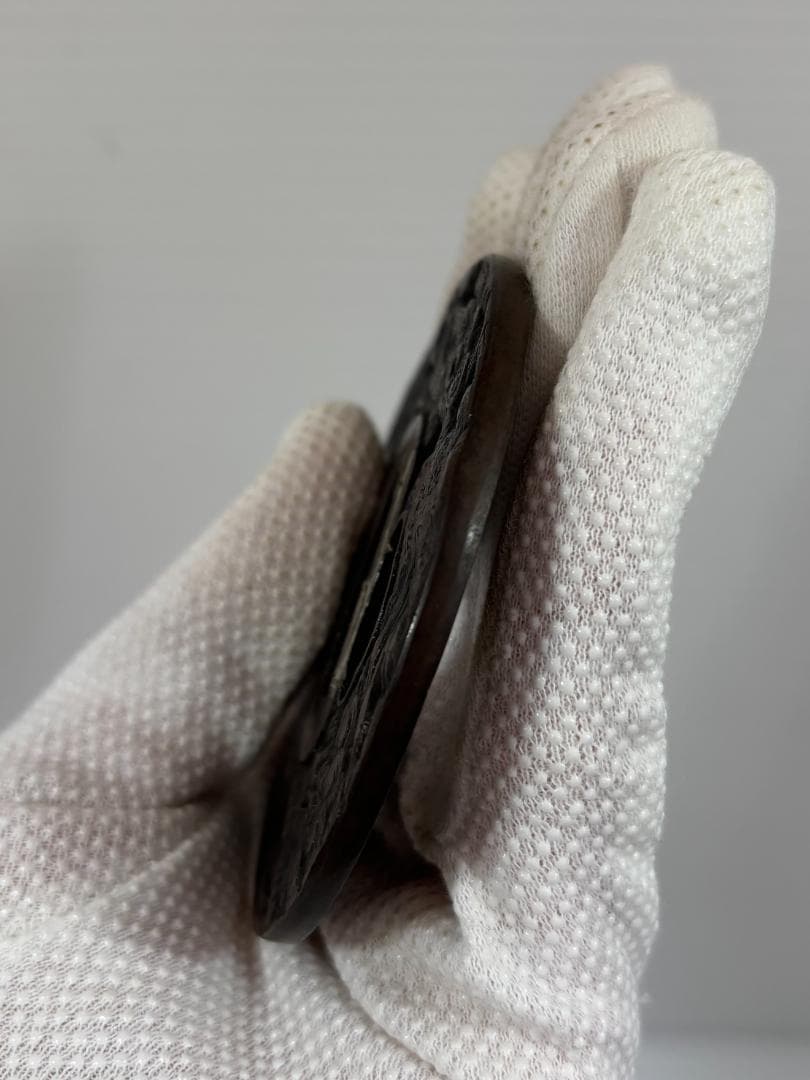 鍔(つば)　鉄製　透かし　日本刀　一貫斎　アンティーク