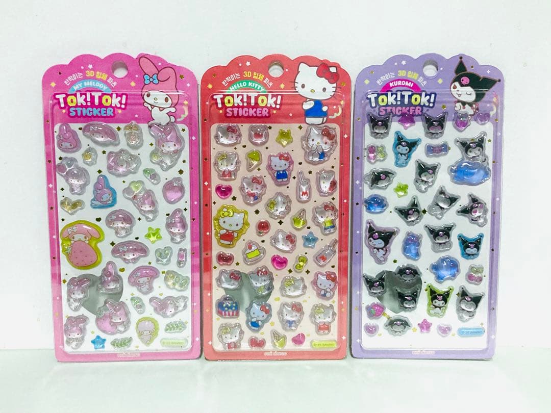 ハローキティ マイメロ クロミ ポケモン ボンボンドロップシール 14枚セット