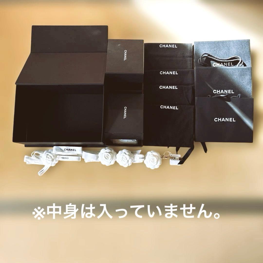 シャネル　ショッパー　空箱　マグネット　バレッタ　保存袋　付属品　セット