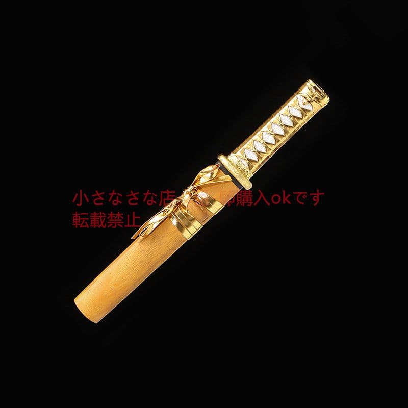 黄金木小環首唐横刀合金メッキ模様鋼 古兵器 武具 刀装具 日本刀 模造刀 居合刀