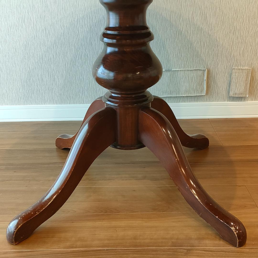 象嵌　花柄　ラウンドテーブル　イタリアンクラシック