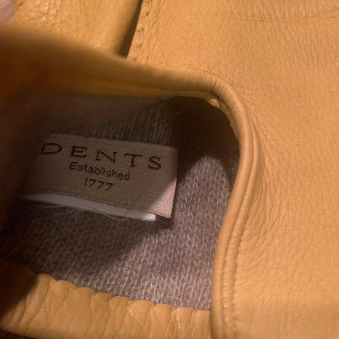DENTS レザー手袋 コーク(イエロー)サイズ8